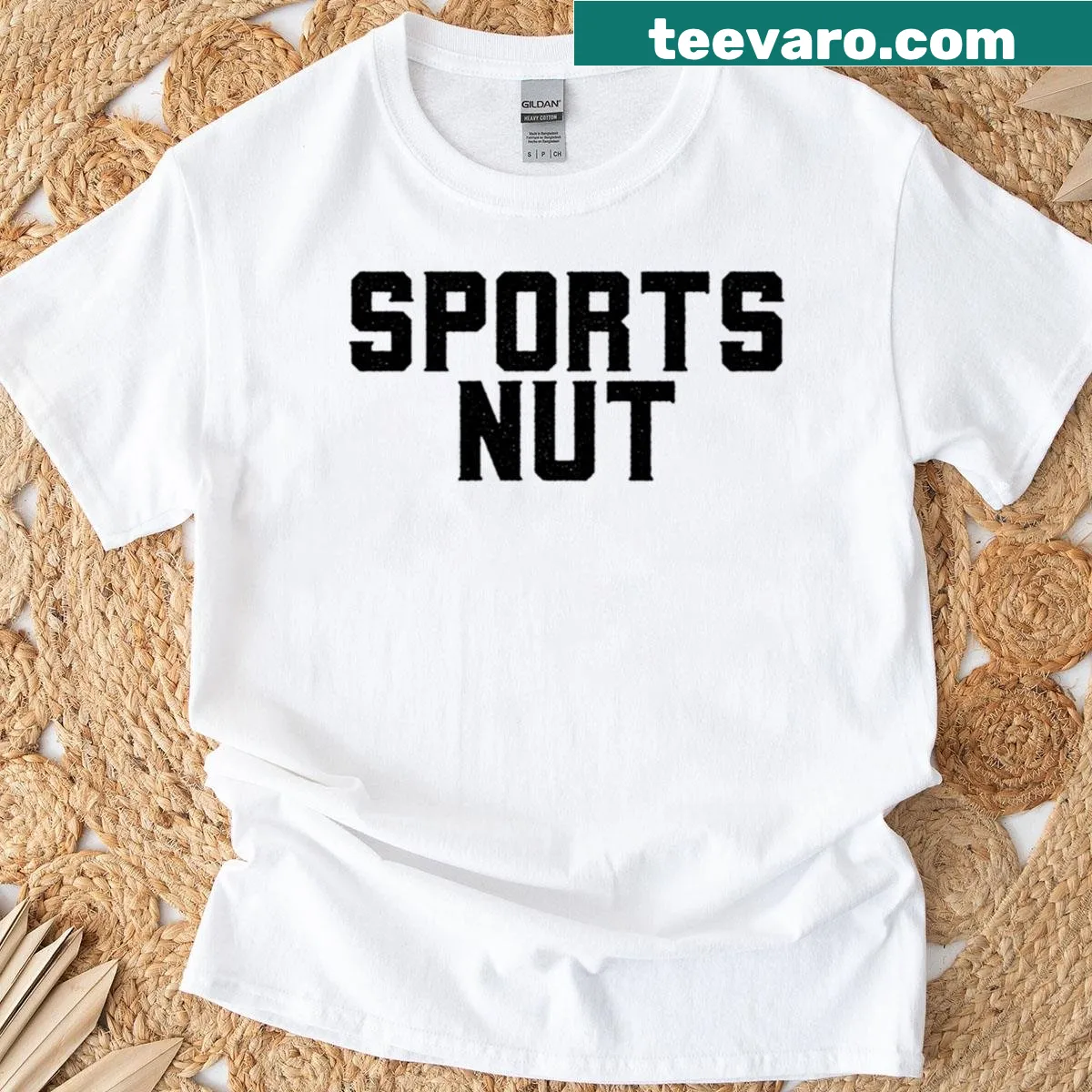 Typographic Sports Fitness Runner t-shirt — on a men's t-shirt