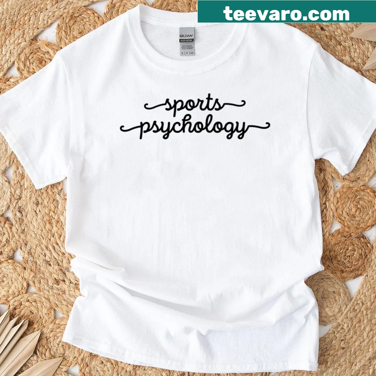 Minimalist typography shirt for sports psychologists — on a men's t-shirt