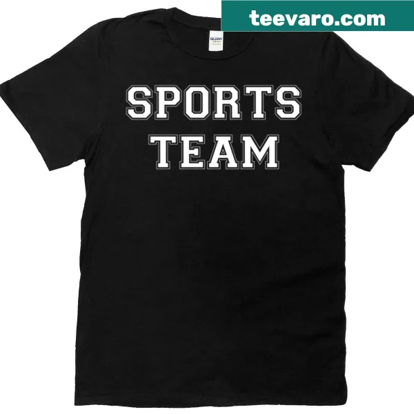 Oversized T-shirt with a generic sports team logo