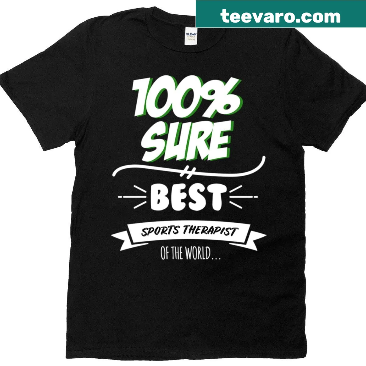 Funny slogan sports therapist t-shirt — on a men's t-shirt