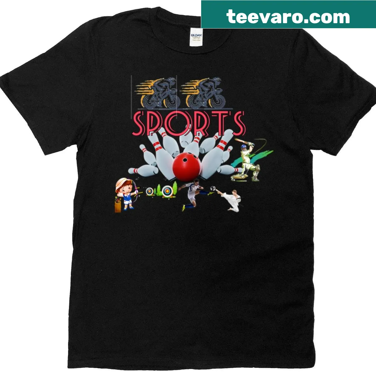 Sporty T-shirt with dynamic graphic design for active lifestyle — on a men's t-shirt