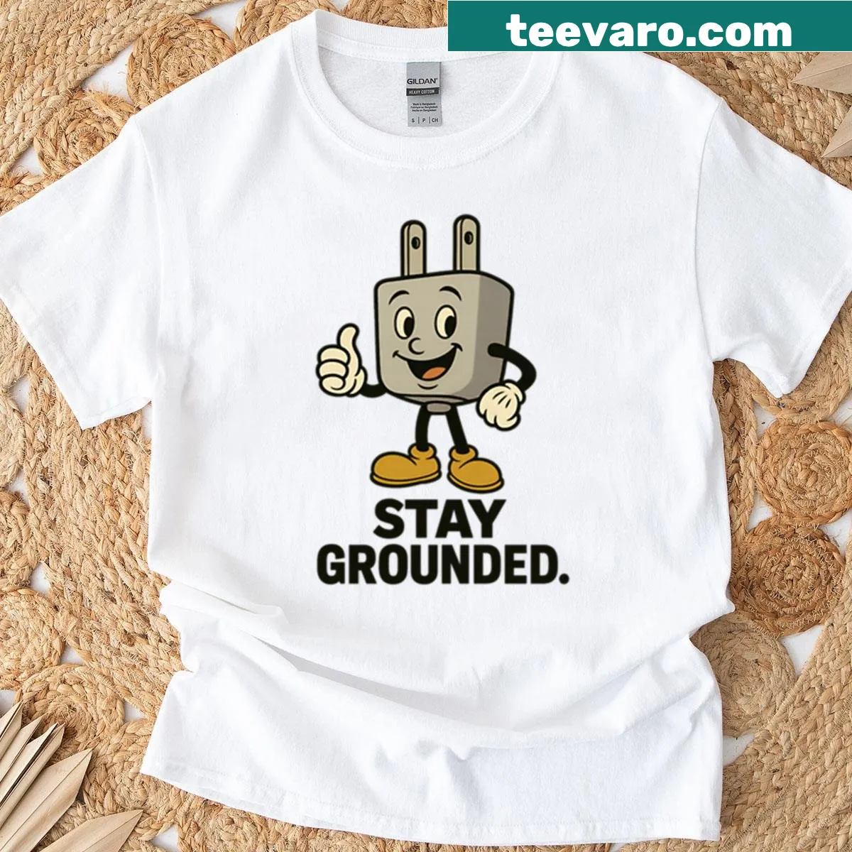 Inspirational typography design encouraging balance on a t-shirt — on a men's t-shirt