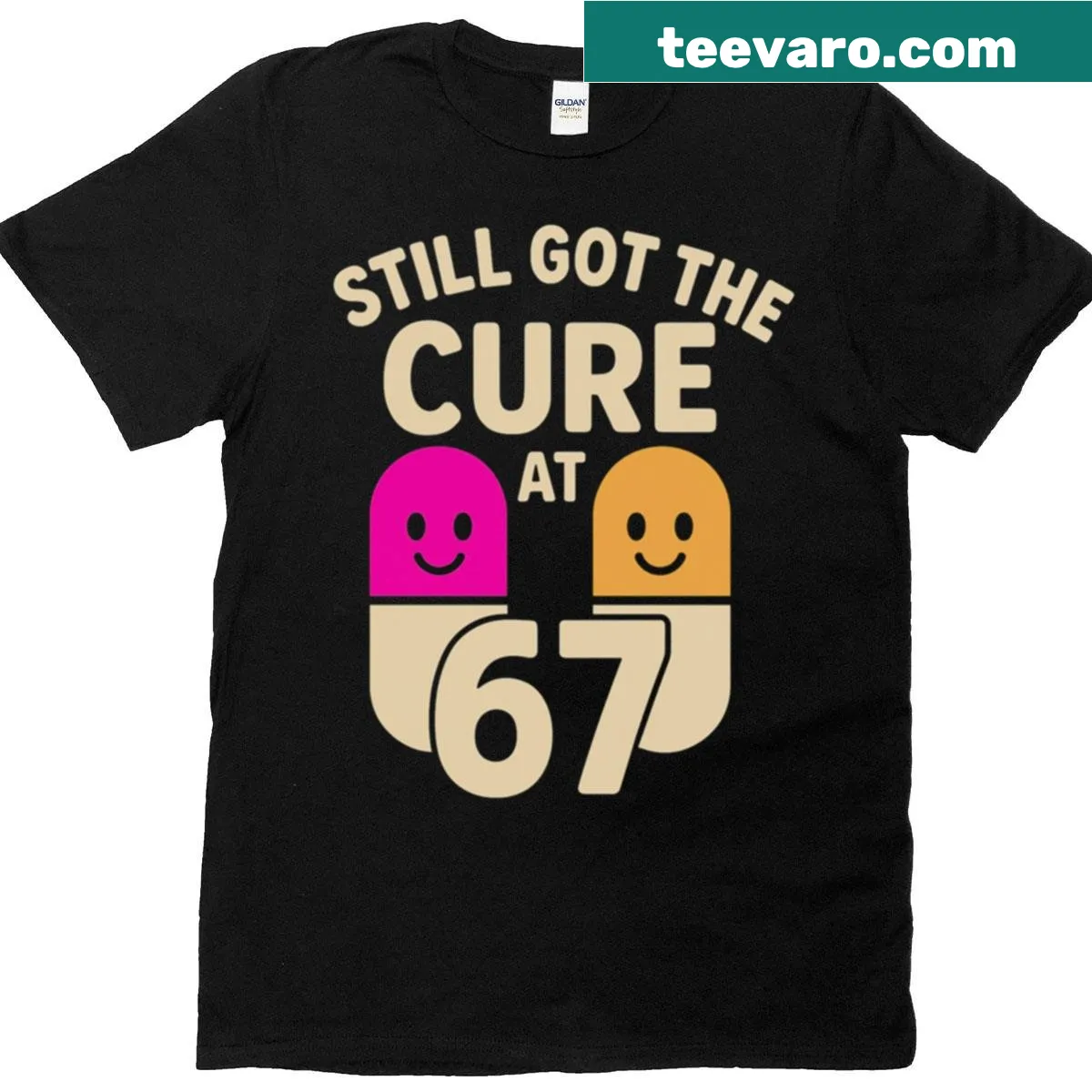 Funny nurse T-shirt with retro pill design and humorous text — on a men's t-shirt