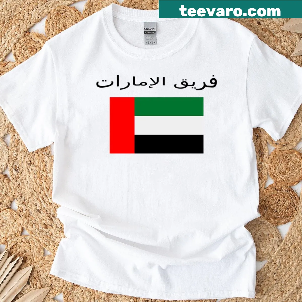 Team Emirates t-shirt featuring cycling graphics — on a men's t-shirt