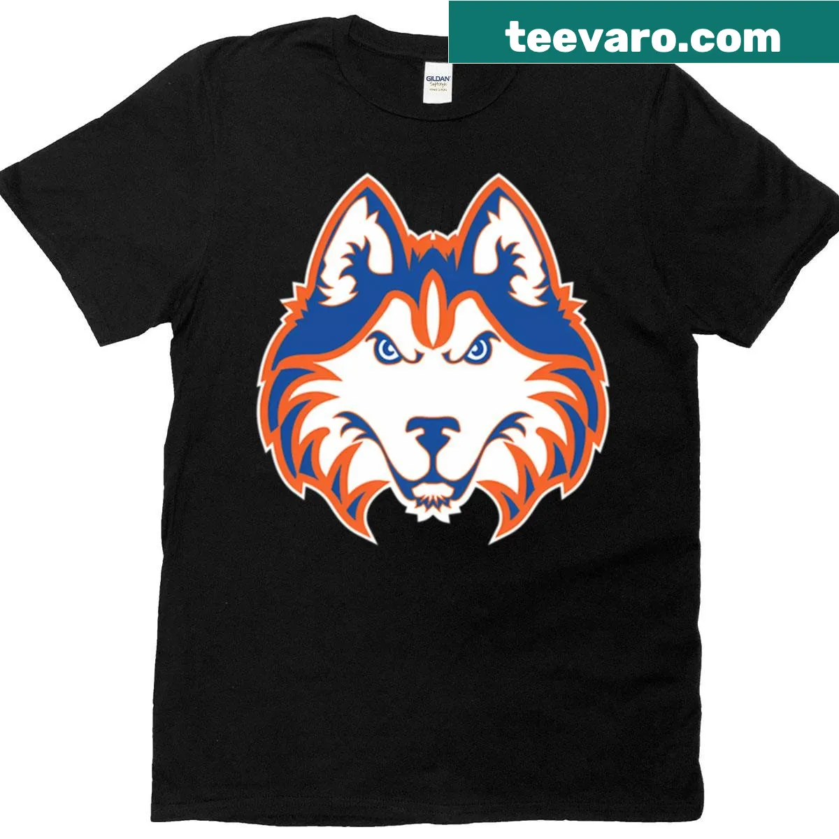 Baptist Huskies Houston T-shirt with bold typography — on a men's t-shirt
