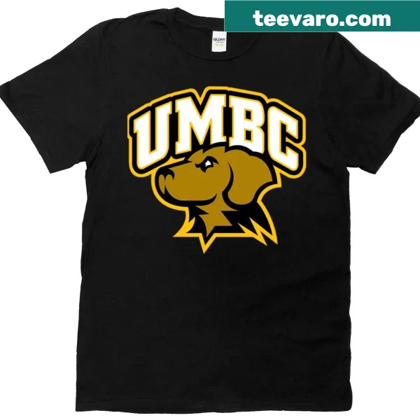 Bold UMBC logo t-shirt representing the University