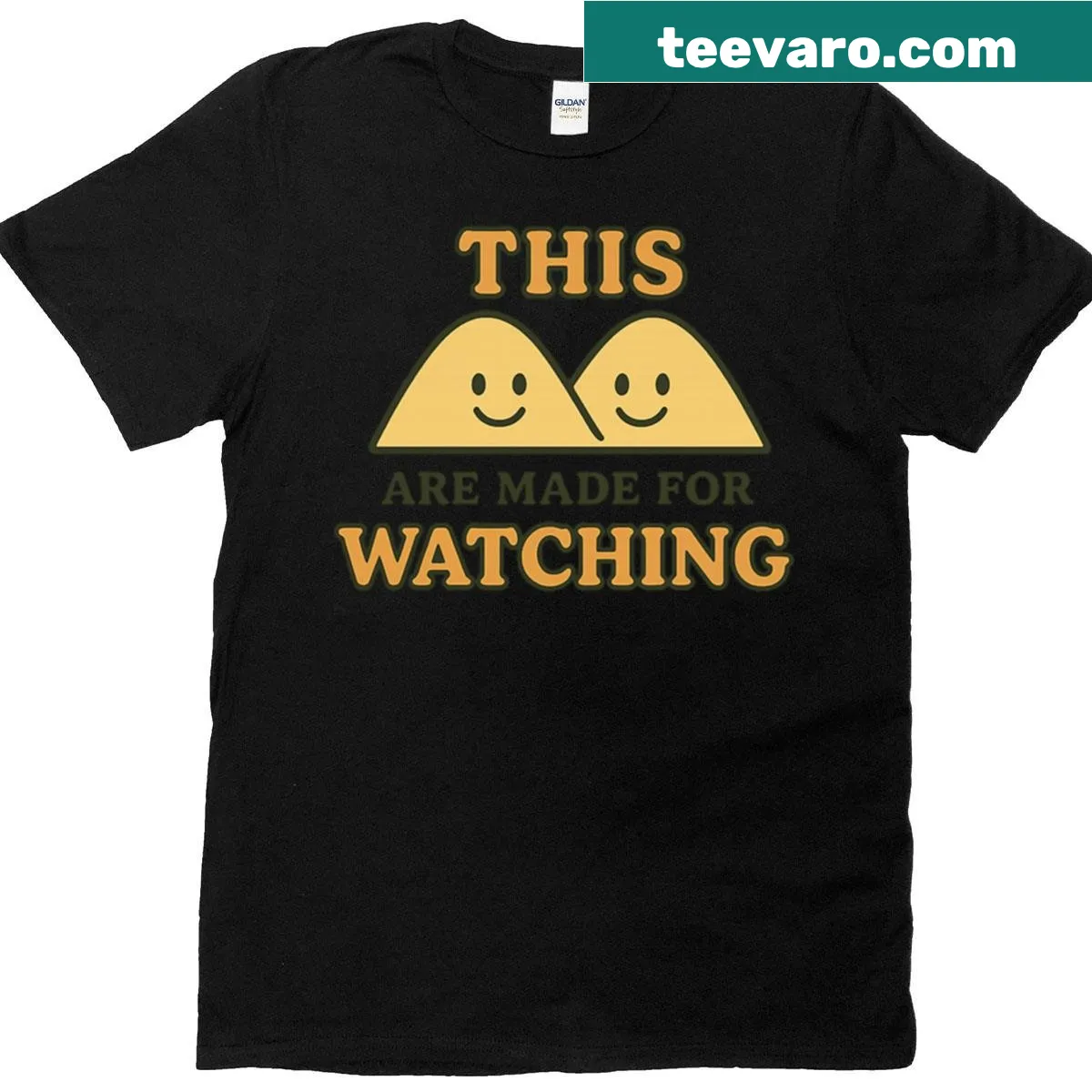 Oversized T-shirt with humorous watching slogan — on a men's t-shirt