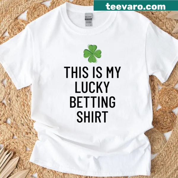 Funny oversized T-shirt about lucky sports betting