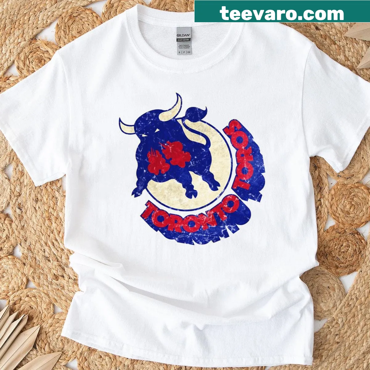 Toronto Toros T-shirt featuring team emblem — on a men's t-shirt