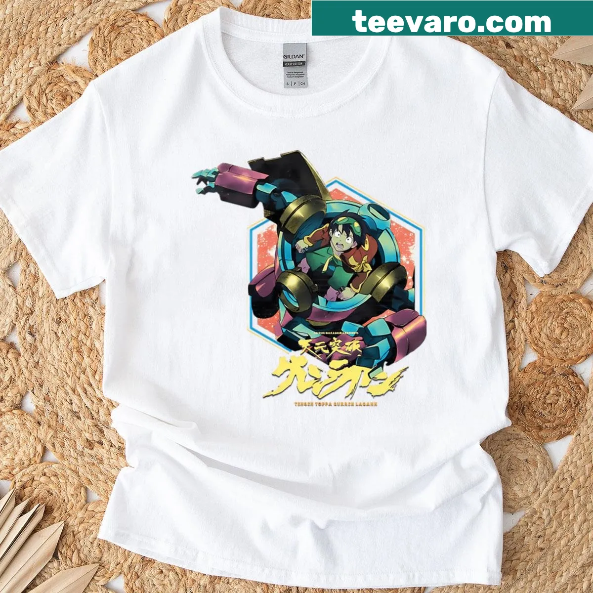Vintage action cartoon t-shirt with playful graphics — on a men's t-shirt