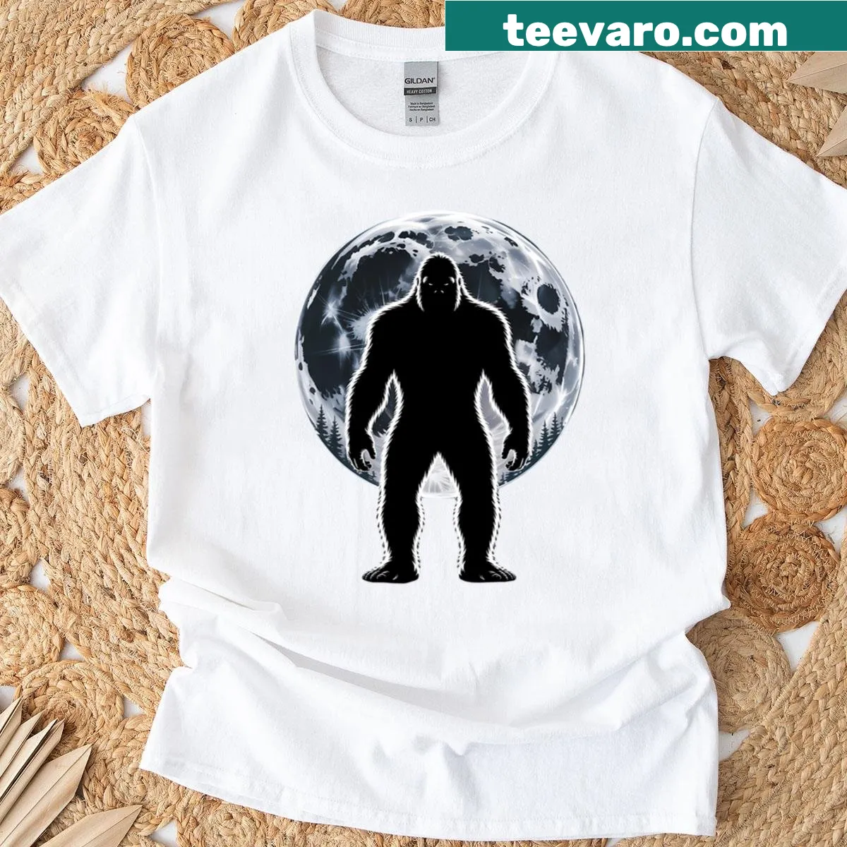 Vintage Bigfoot illustration on a Fathers Day T-shirt — on a men's t-shirt