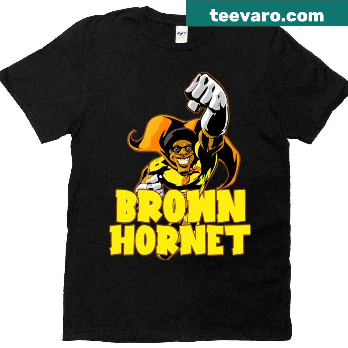Funny cartoon-inspired t-shirt for kids celebrating classic comedy movies. — on a men's t-shirt