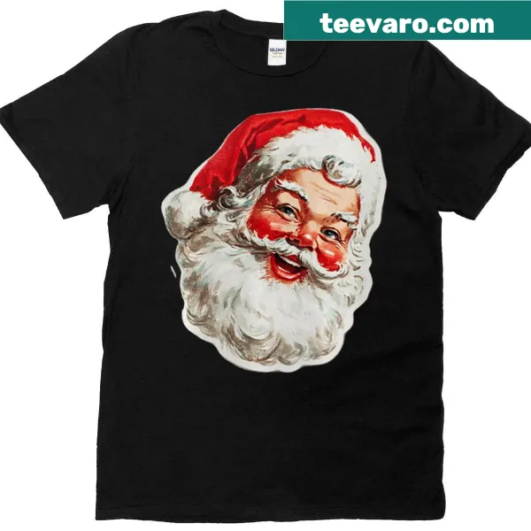 Cute vintage Santa Claus illustration on a T-shirt