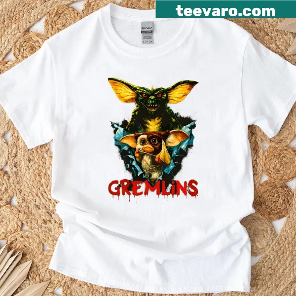 Vintage horror-themed Christmas t-shirt inspired by 80s movies