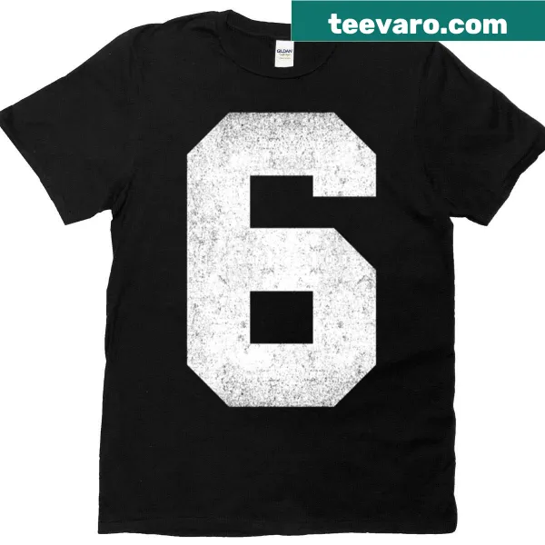 Vintage sports t-shirt featuring the number 6