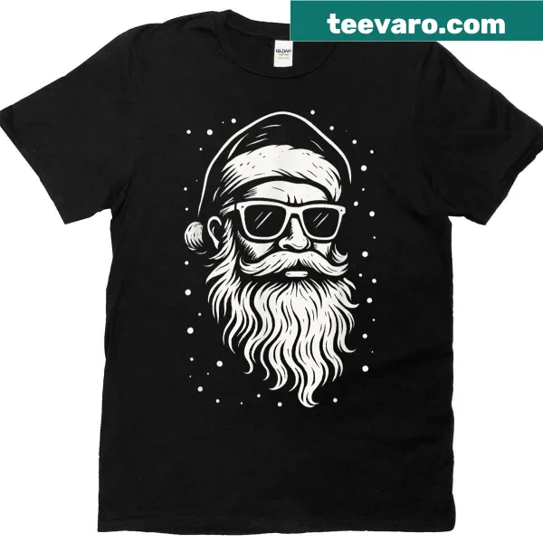 Vintage Santa Claus t-shirt with sunglasses design