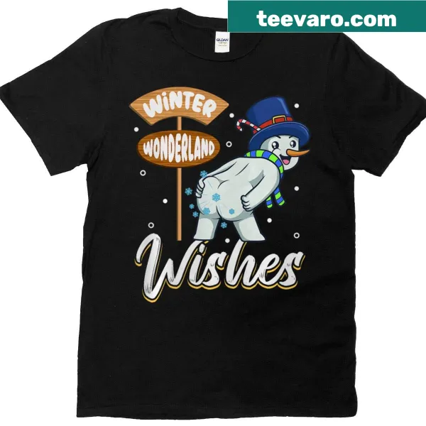 Funny snowman graphic t-shirt for Christmas featuring playful design