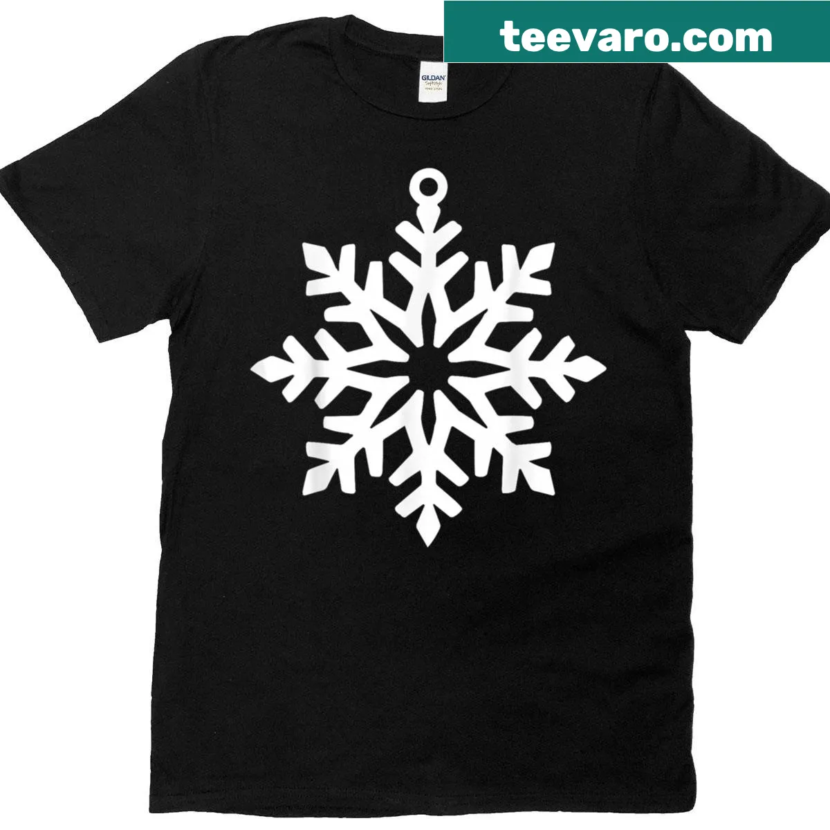 Vintage snowflake design for families celebrating Christmas. — on a men's t-shirt