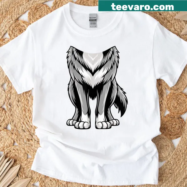 Cartoon werewolf costume t-shirt for all ages.