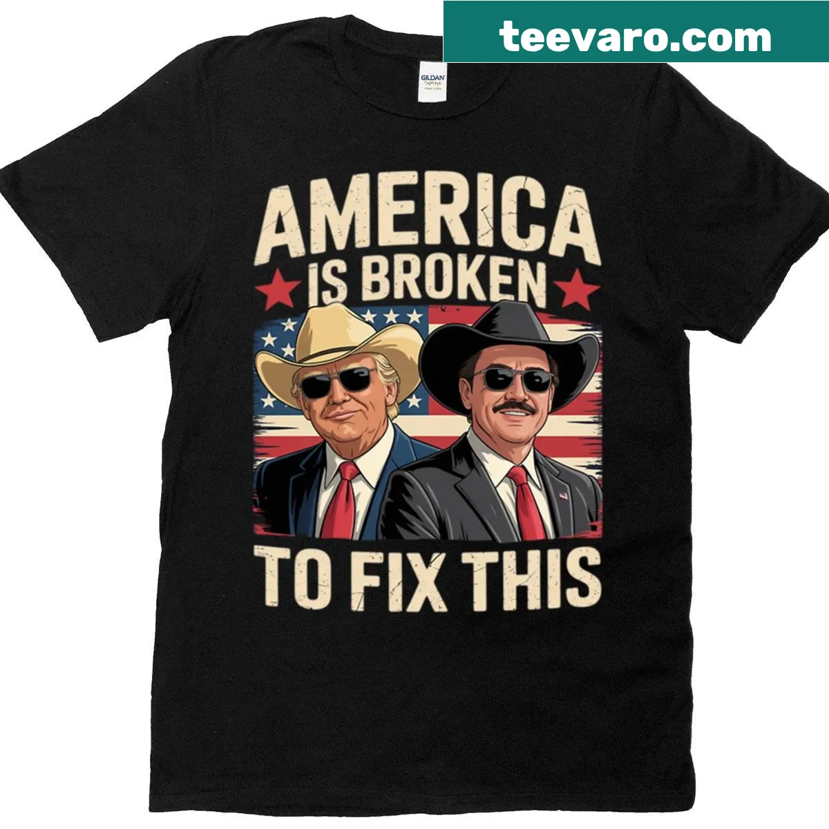 Fitted scoop tee with humorous political saying for women. — on a men's t-shirt