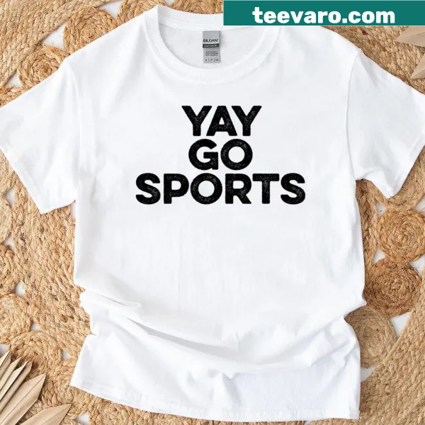 Sarcastic sports slogan graphic on an oversized t-shirt