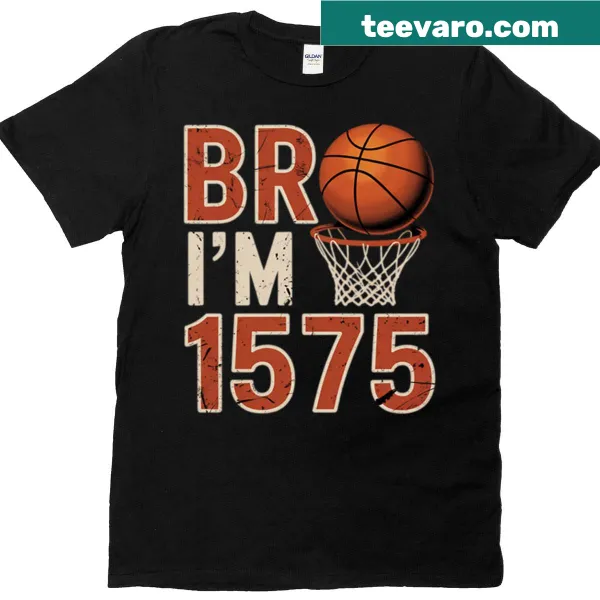 Basketball-themed T-shirt celebrating a 15th birthday