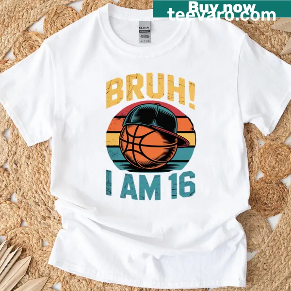Basketball themed birthday T-shirt for 16 year olds