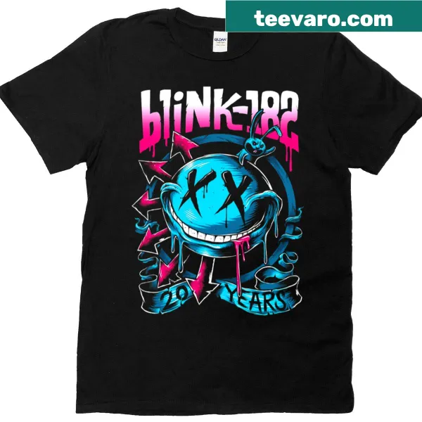Vintage Blink 182 graphic t-shirt celebrating 20 years