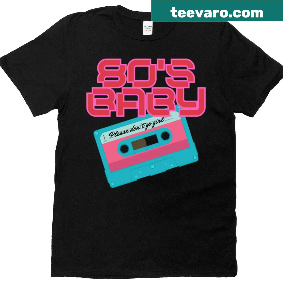 Oversized tee celebrating 80s nostalgia — on a men's t-shirt