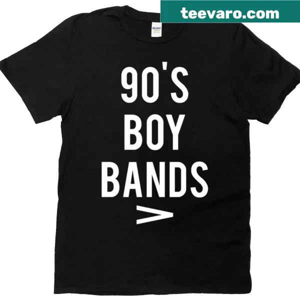 Vintage 90s Boy Bands t-shirt with nostalgic design elements