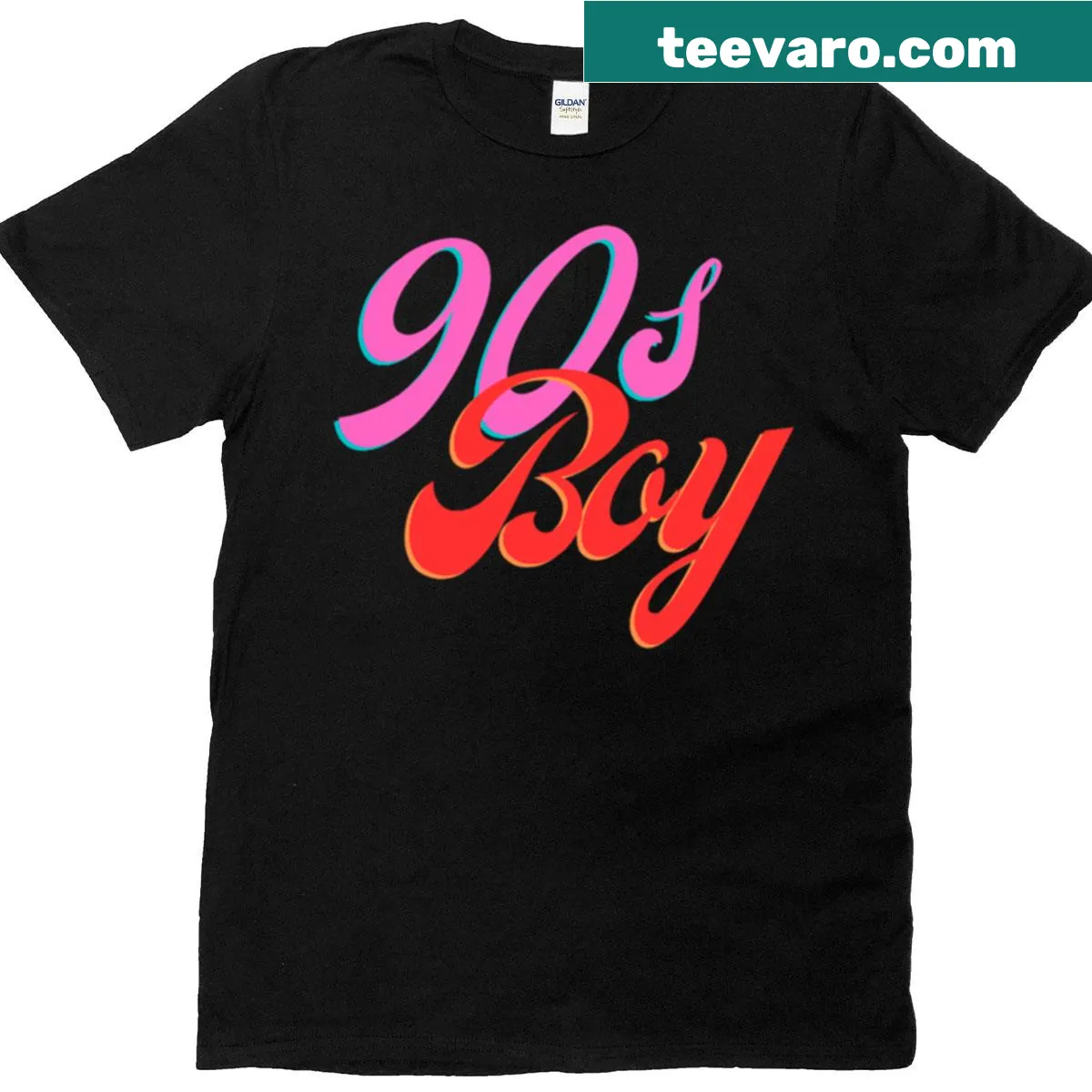 90s Boy T-shirt with bold lettering — on a men's t-shirt