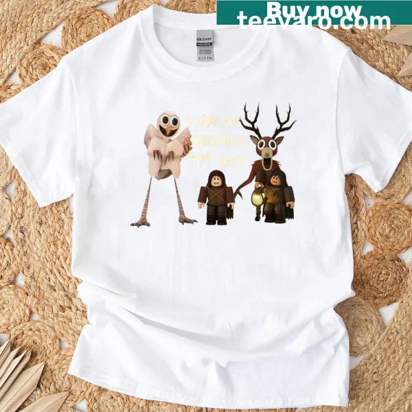 Cartoon Halloween t-shirt featuring deer in a forest