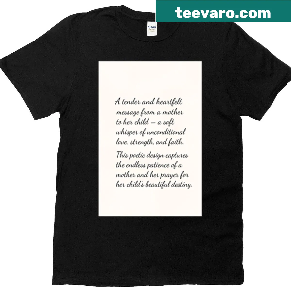T-shirt with the phrase 'A Mother's Heart For My Little One' — on a men's t-shirt