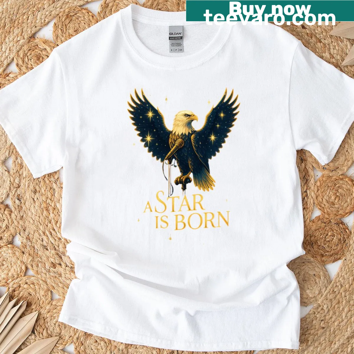 Eagle illustration t-shirt symbolizing majesty and freedom — on a men's t-shirt