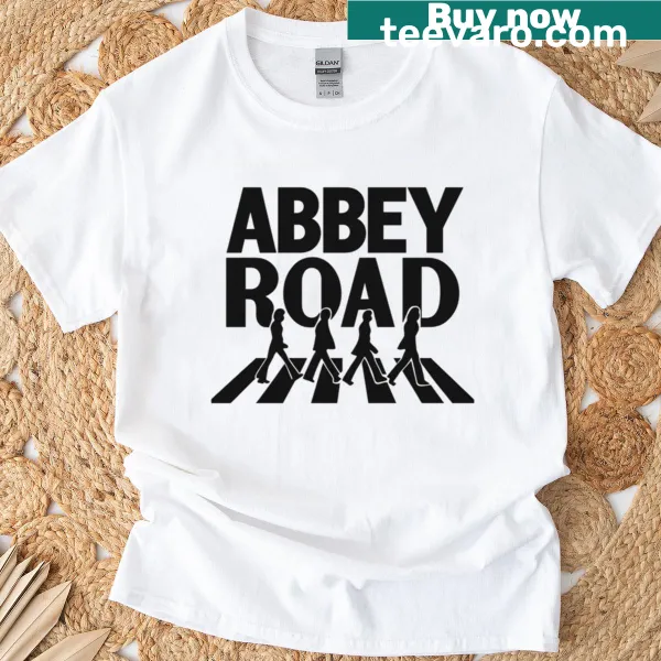 Abbey Road typography art retro minimalist t-shirt