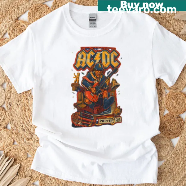 Acdc inspired rock band graphic t-shirt