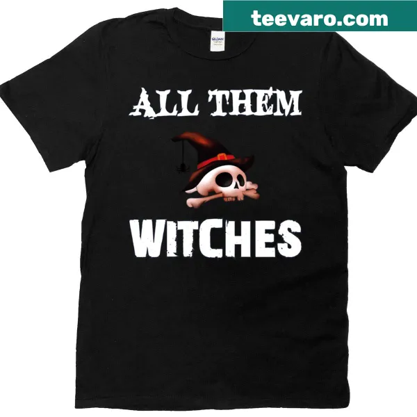 Whimsical T-shirt featuring a playful witch design