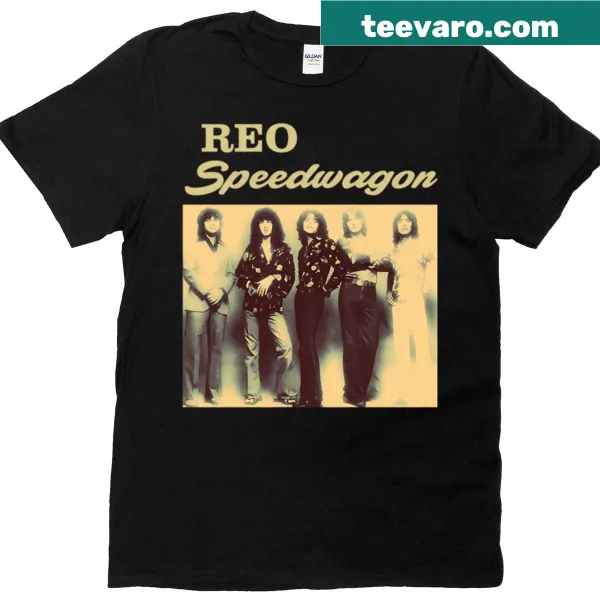 Artistic T-shirt featuring the band Reo Speedwagon