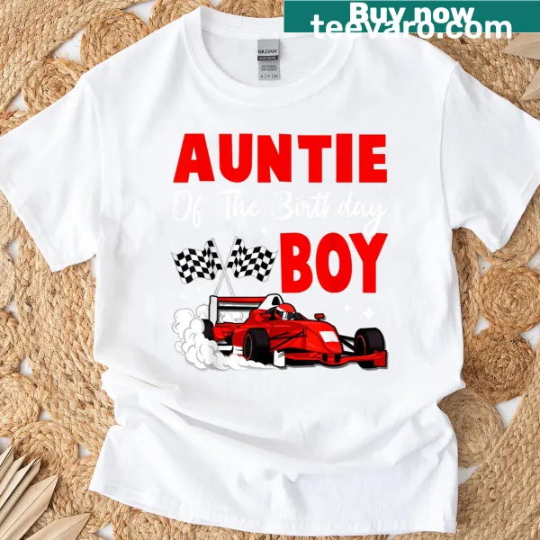 Charming race car design for Auntie celebrating a birthday