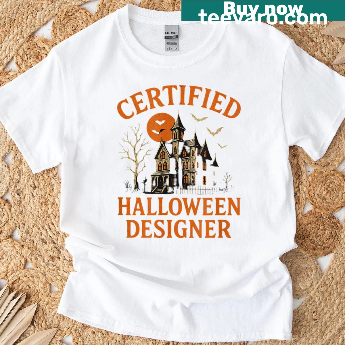 Halloween-themed T-shirt with a creative designer graphic — on a men's t-shirt