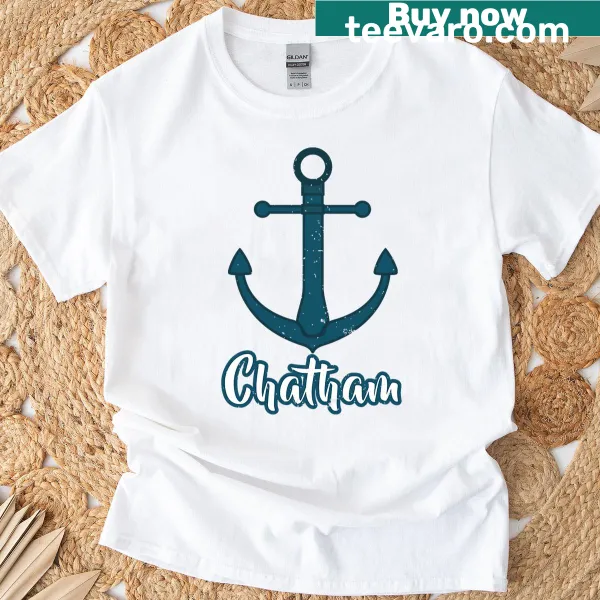 Nautical anchor design representing Chatham Cape Cod on T-shirt