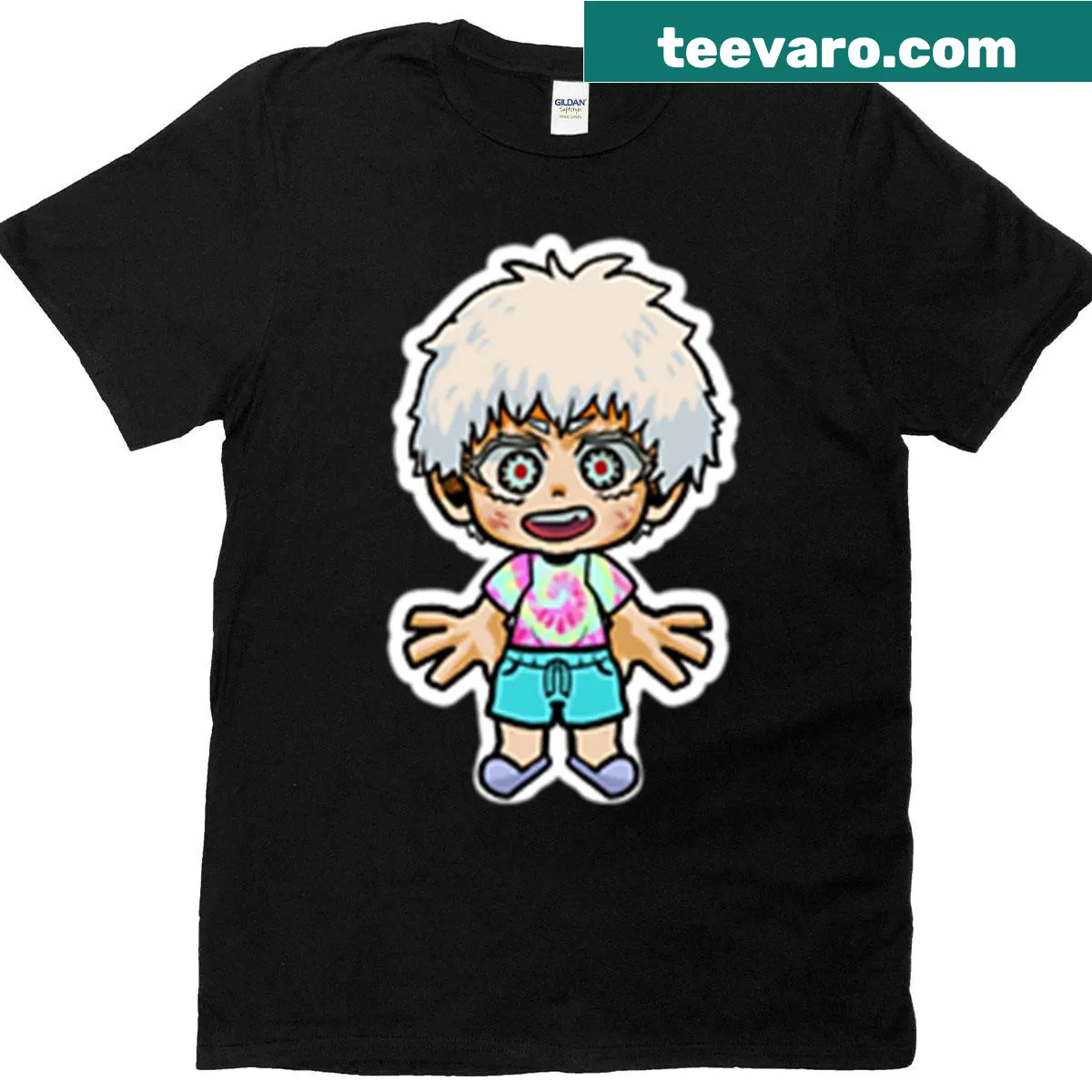 Chibi-style T-shirt featuring the character Hikaru — on a men's t-shirt
