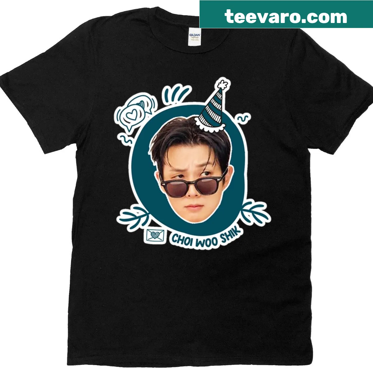 Shirt featuring Choi Woo-shik with the text 'Would You Marry Me' for fans. — on a men's t-shirt
