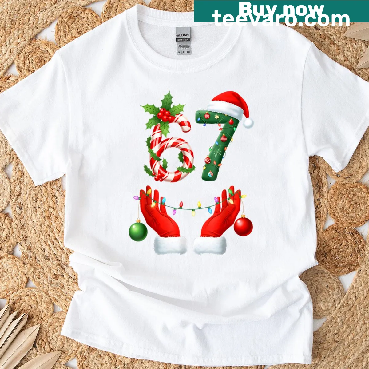 Nostalgic Christmas meme t-shirt with Gen Alpha slang — on a men's t-shirt