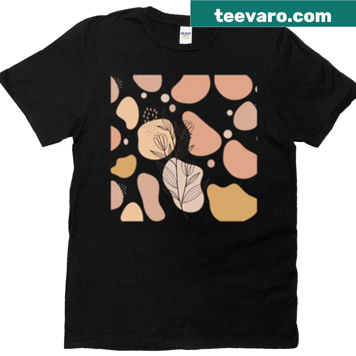 T-shirt displaying an assortment of cute flower illustrations. — on a men's t-shirt