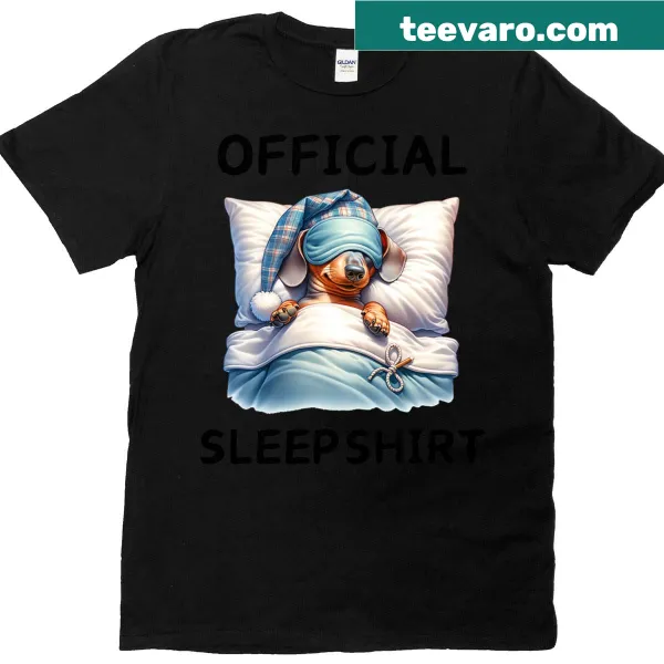 Illustration of a dachshund on a cozy T-shirt