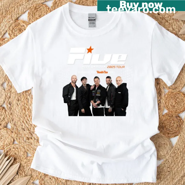 Illustrative design honoring boyband tours on a T-shirt