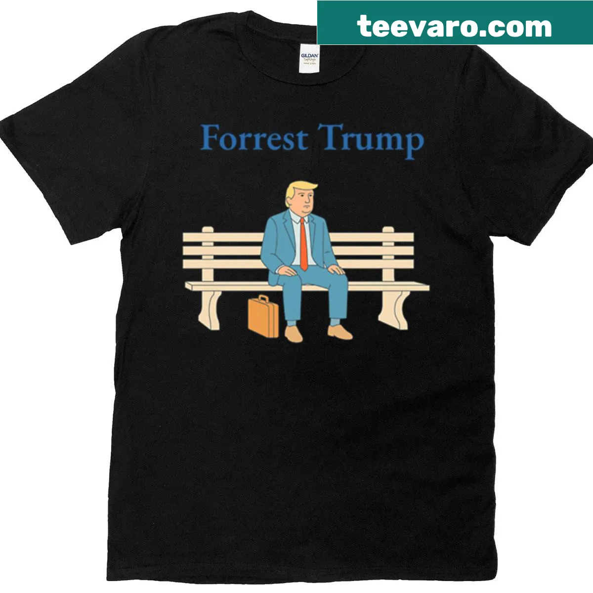 Forrest Trump humorous political T-shirt design — on a men's t-shirt