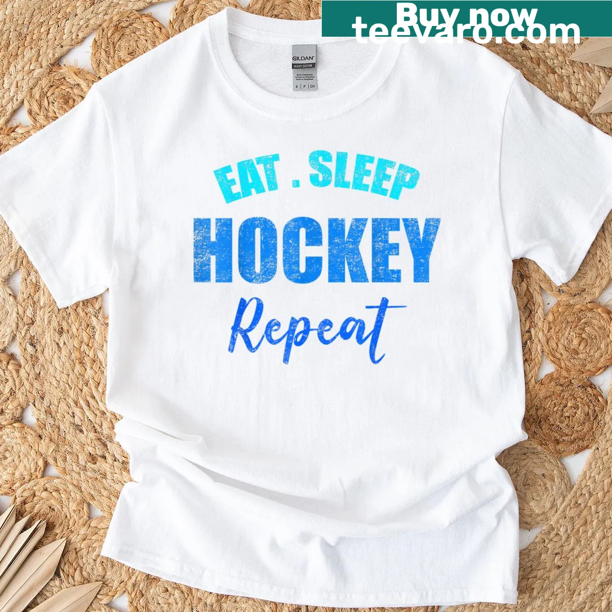 Funny hockey player t-shirt with humorous text — on a men's t-shirt