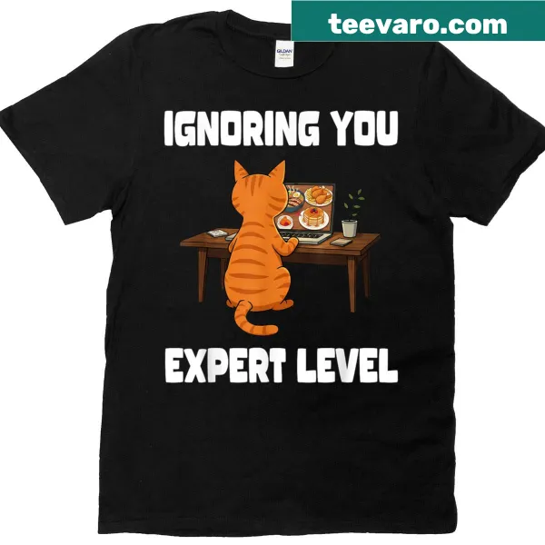 Illustration of an orange tabby cat ignoring you with text 'Expert Level.'
